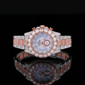 Real Diamonds Round Rolex Watch By Aetherium Jewels