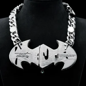 Bat with Custom name Pendant By Aetherium Jewels