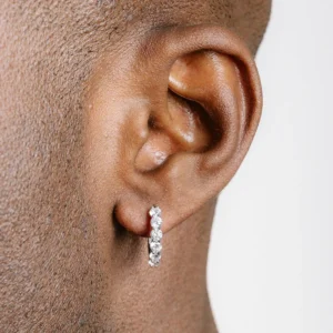 Iced Hoop Earrings By Aetherium Jewels