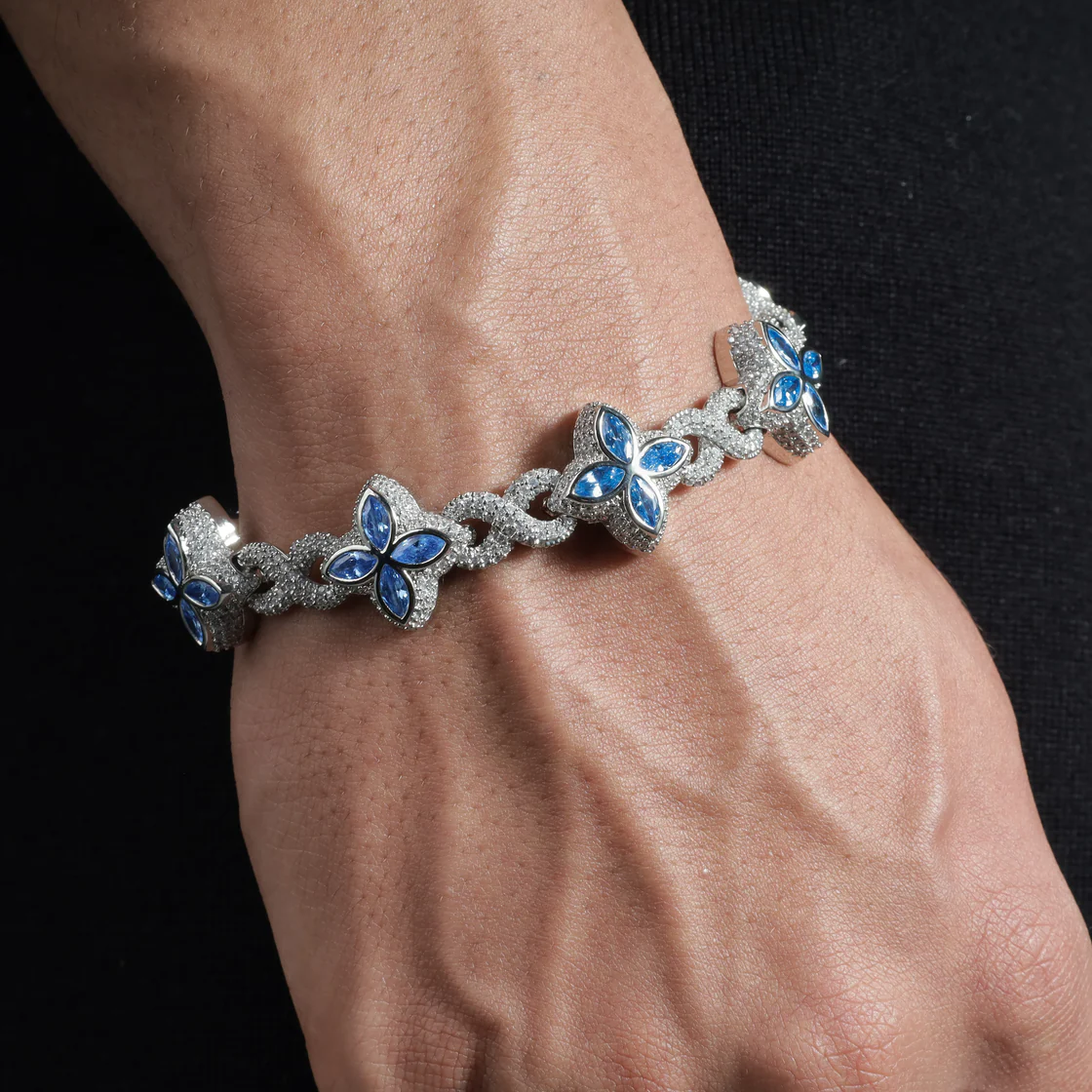 Blue Blossom Drip Bracelet By Aetherium Jewels