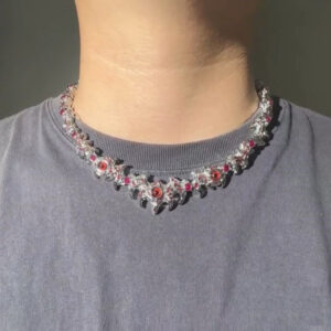 Devil-Eye Red-Rubby Diamond Chain By Aetherium Jewels