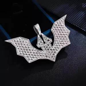 Bat Black and White Pendant By Aetherium Jewels
