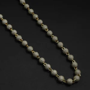 Gold Beaded Chain By Aetherium Jewels