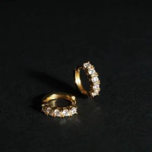 Diamond Gold Hoop Earring By Aetherium Jewels