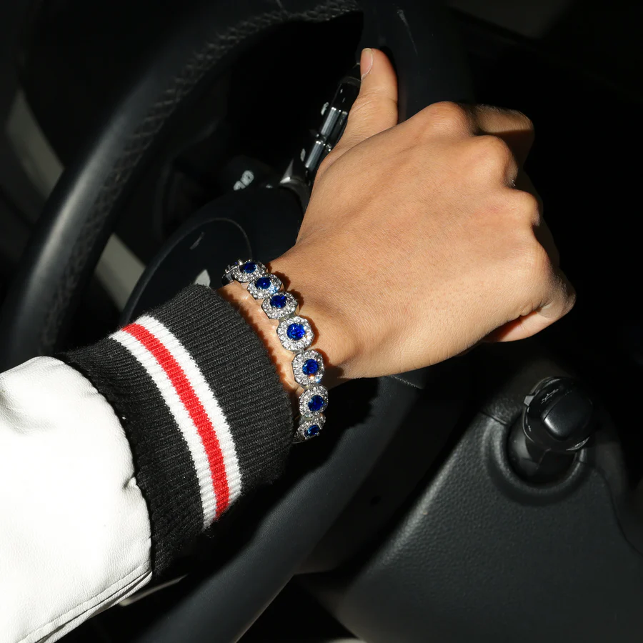 Blue Ice Link Bracelet By Aetherium Jewels - Image 3