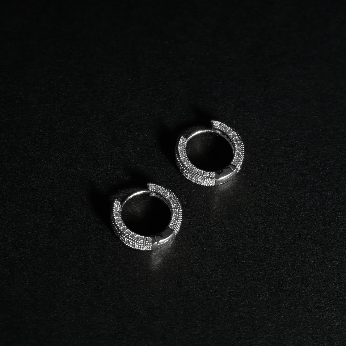 Silver Hoop Earrings By Aetherium Jewels