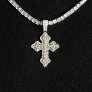 Cluster Micro Cross Pendant By Aetherium Jewels