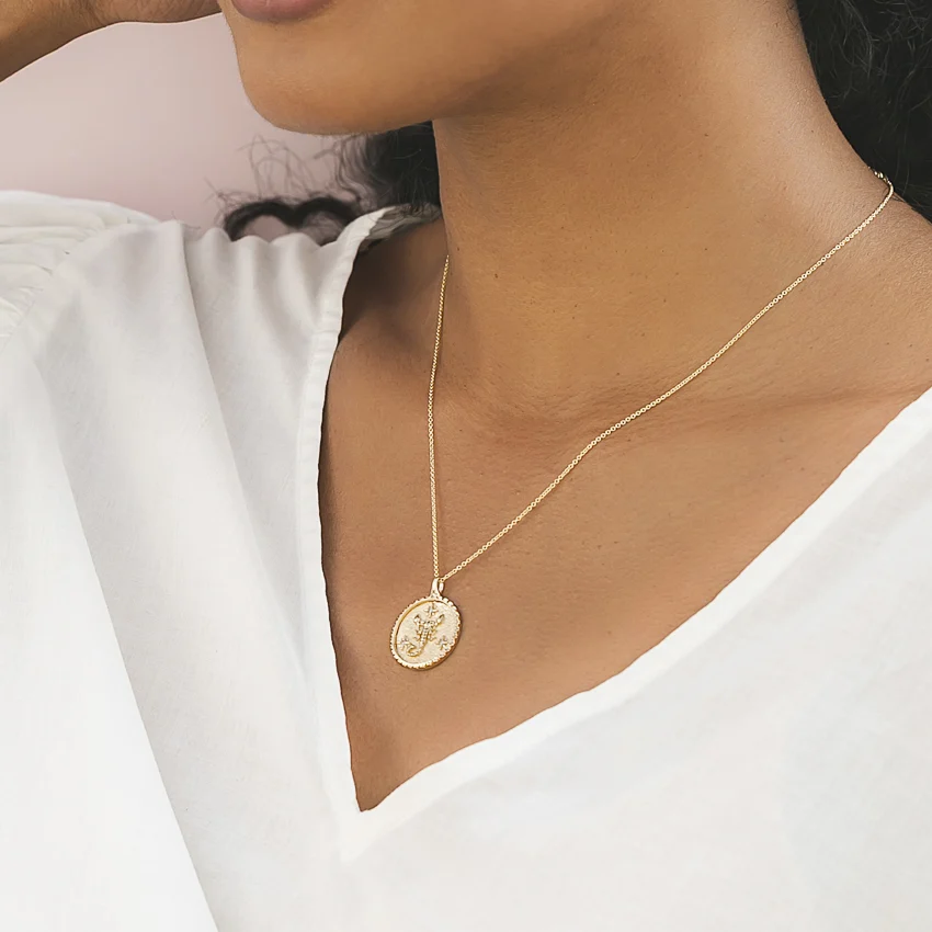 Scorpio Zodiac Medallion Necklace By Aetherium Jewels - Image 3