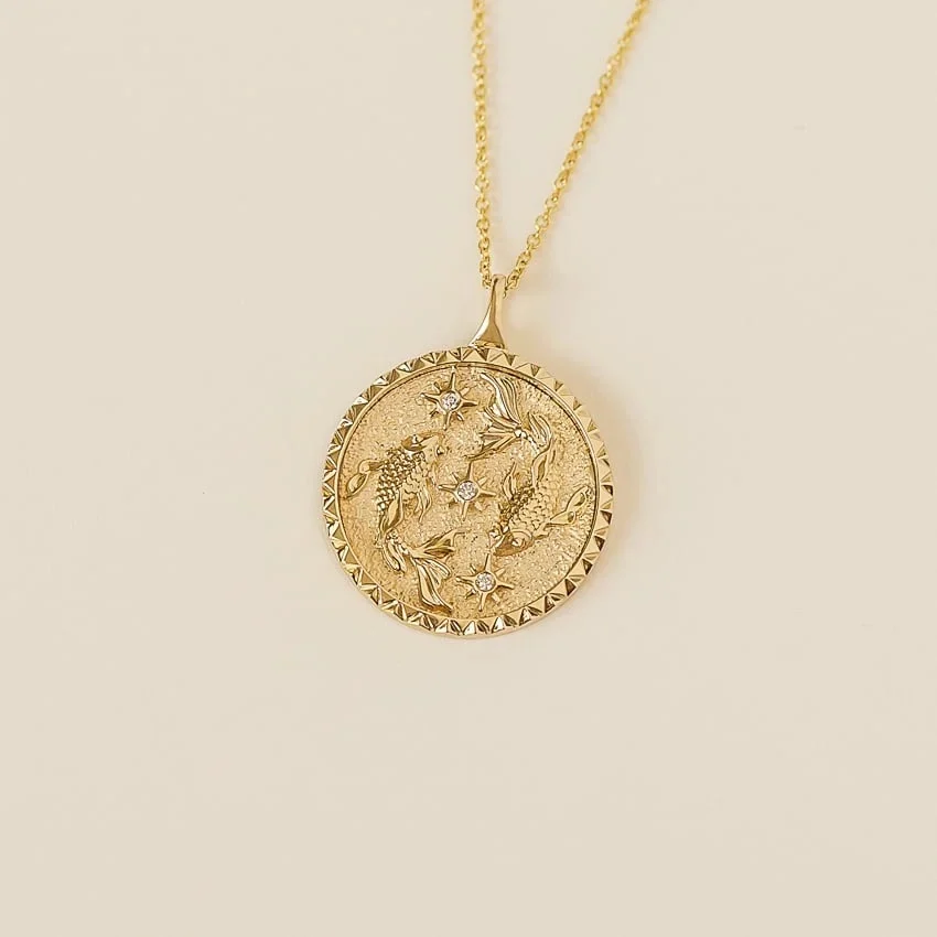 Pisces Zodiac Medallion Necklace By Aetherium Jewels - Image 4