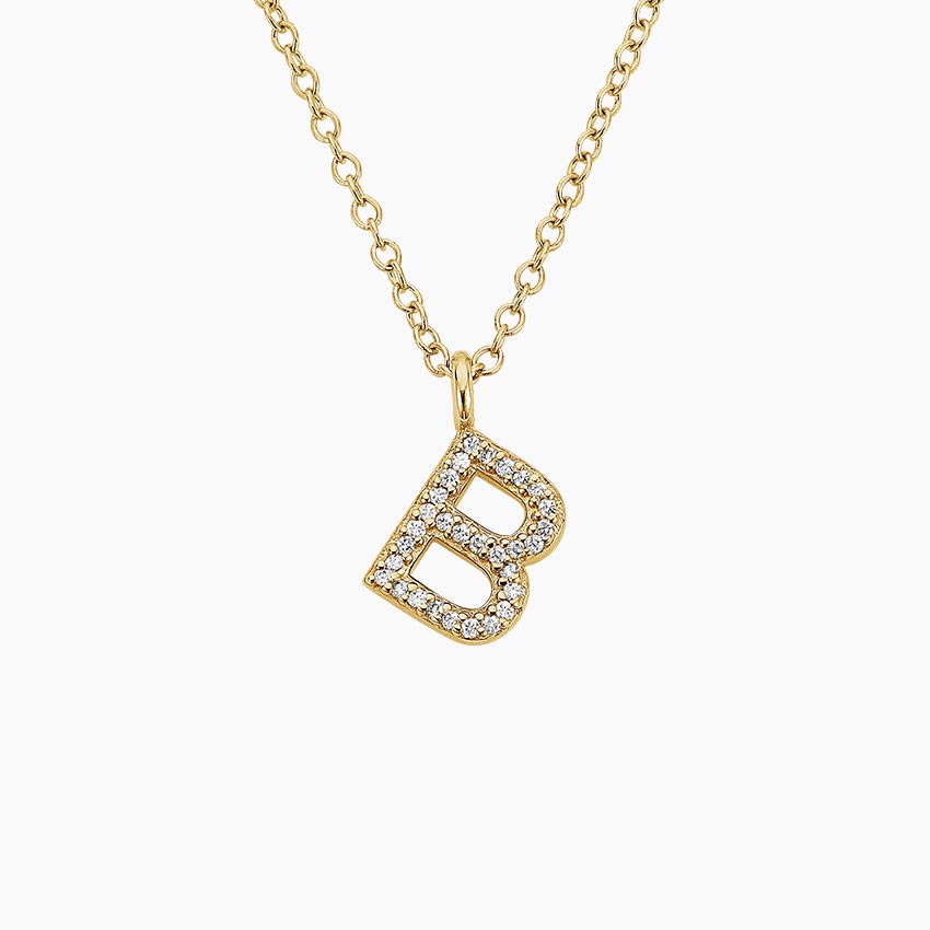 Initial Diamond Pendant Necklace By Aetherium Jewels - Image 2