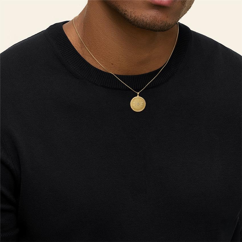 Initial Coin Necklace By Aetherium Jewels - Image 3