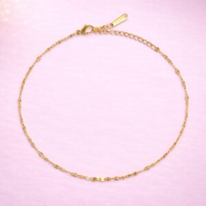 Luna Slim Chain Anklet By Aetherium Jewels