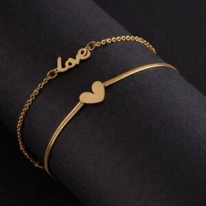 Love Knot Heart Anklet By Aetherium Jewels