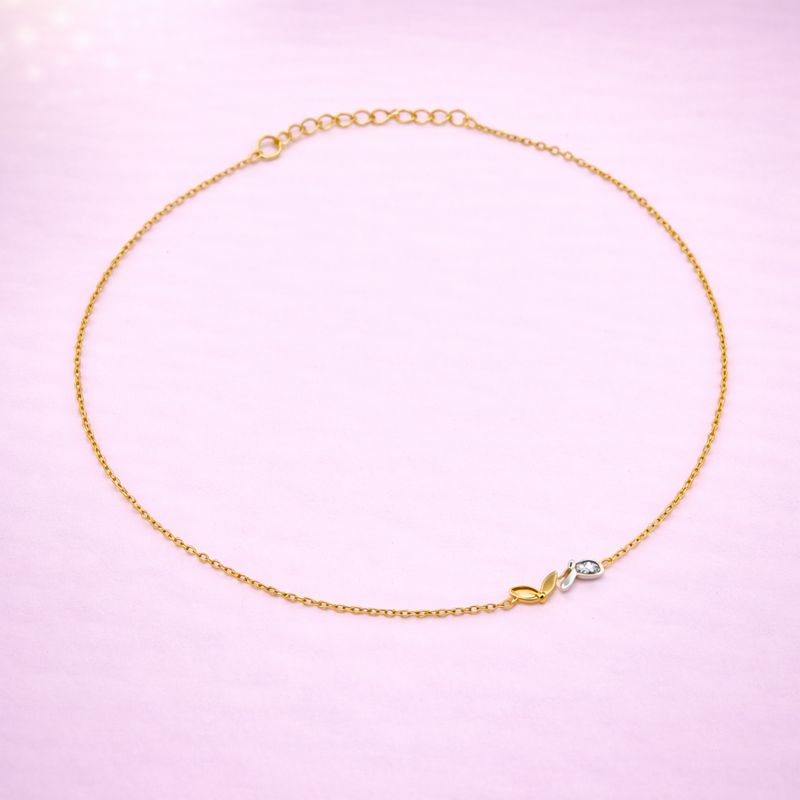 Teardrop Grace Anklet by Aetherium Jewels