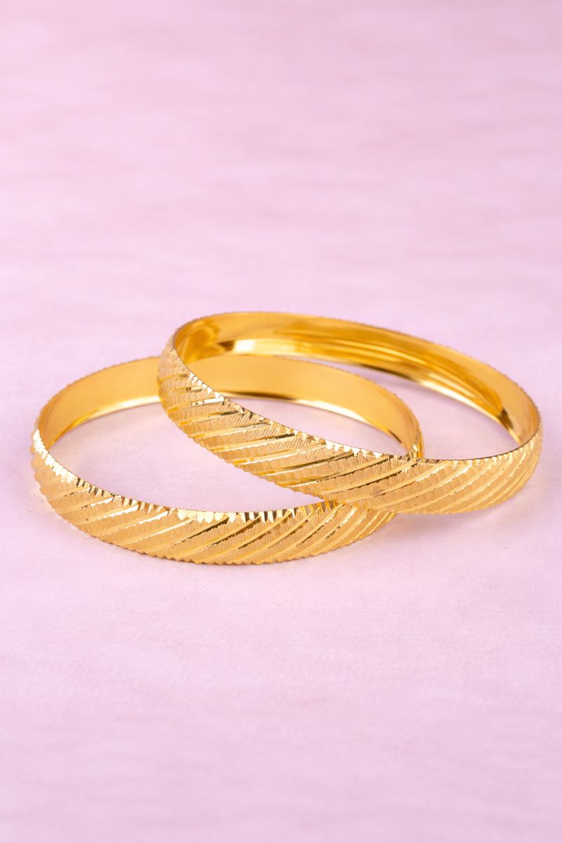 Radiant Cut Classic Bangles By Aetherium Jewels (Set of 2)