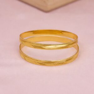 Chevron Design Bangles By Aetherium Jewels (Set of 2)