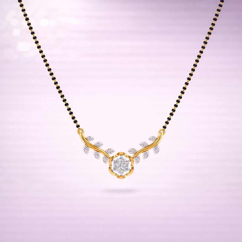 eaf Curve Mangalsutra By Aetherium Jewels