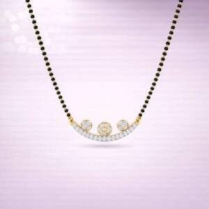 Celestial Trio Curve Mangalsutra By Aetherium Jewels