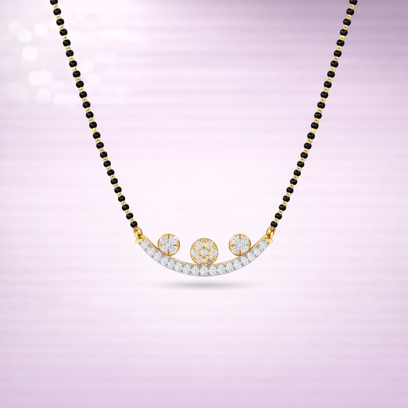 Celestial Trio Curve Mangalsutra By Aetherium Jewels