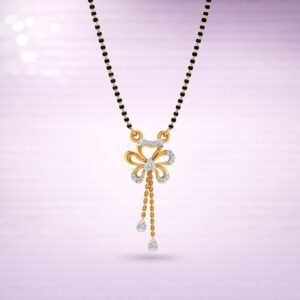 Golden Bloom Drop Mangalsutra By Aetherium Jewels
