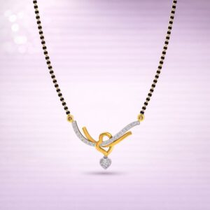 Intertwined Heart Diamond Mangalsutra By Aetherium Jewels