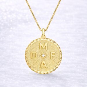 Initial Coin Necklace By Aetherium Jewels