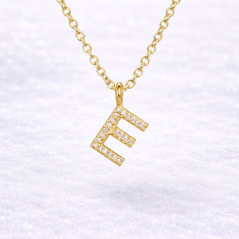 Initial Diamond Pendant Necklace By Aetherium Jewels