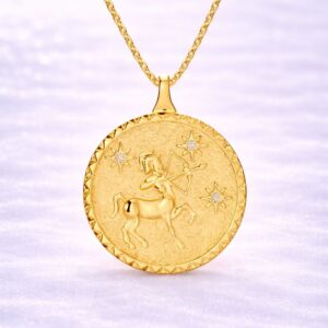 Sagittarius Zodiac Medallion Necklace By Aetherium Jewels