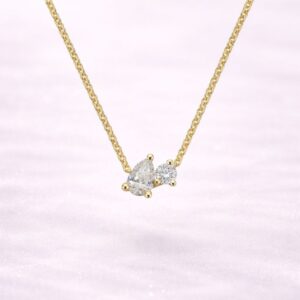 Pear & Round Harmony Necklace By Aetherium Jewels