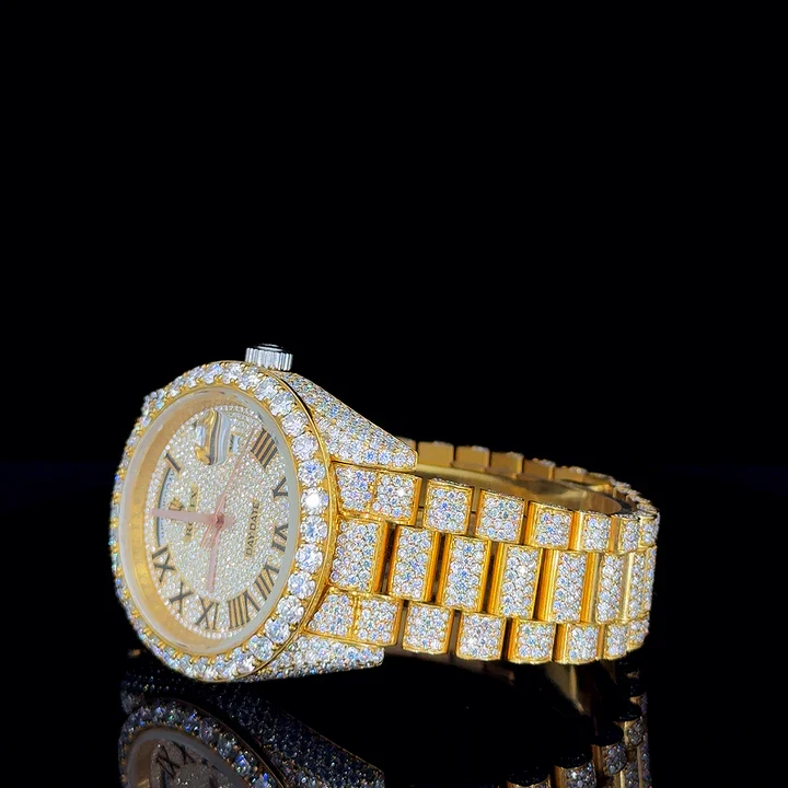 Round Yellow gold Luxury Watch By Aetherium Jewels - Image 3