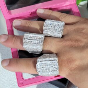 Baguette Diamond Initial Ring By Aetherium Jewels