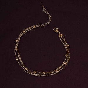 Timeless Trio Shine Anklet By Aetherium Jewels