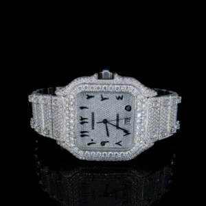 Cartier Moissanite Round Diamond Watch By Aetherium Jewels